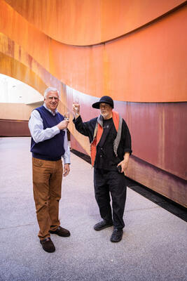 Keith Granet and Ron Arad at the Design Museum Holon